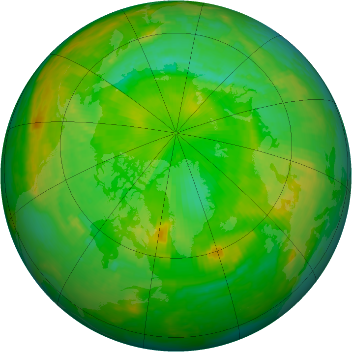 Arctic ozone map for 30 June 2002